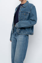 Load image into Gallery viewer, Vintage x Midwash Cropped Denim Jacket (XS-M)