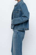 Load image into Gallery viewer, Vintage x Midwash Cropped Denim Jacket (XS-M)
