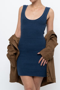 DYNAMITE x Blue Knit Mini Dress (XS, S)