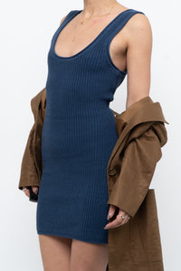 DYNAMITE x Blue Knit Mini Dress (XS, S)