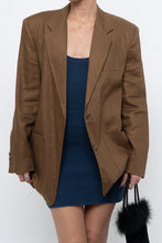 Load image into Gallery viewer, Vintage x Brown Linen Blazer (XS-M)