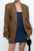Load image into Gallery viewer, Vintage x Brown Linen Blazer (XS-M)