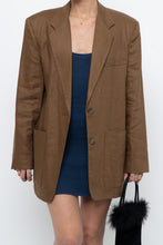Load image into Gallery viewer, Vintage x Brown Linen Blazer (XS-M)