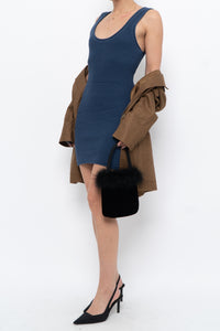 DYNAMITE x Blue Knit Mini Dress (XS, S)