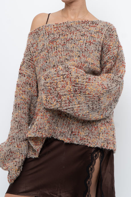 Vintage x Oversized Speckled Knit Sweater (S-XXL)
