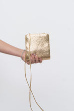 Load image into Gallery viewer, Vintage x WHITING &amp; DAVIS Gold Sequin Shoulder Purse