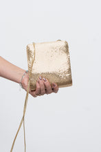 Load image into Gallery viewer, Vintage x WHITING &amp; DAVIS Gold Sequin Shoulder Purse