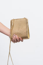 Load image into Gallery viewer, Vintage x WHITING &amp; DAVIS Gold Sequin Shoulder Purse