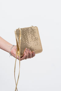 Vintage x WHITING & DAVIS Gold Sequin Shoulder Purse