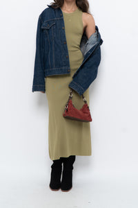 THE DROP x Chartreuse Knit Maxi Dress (S)
