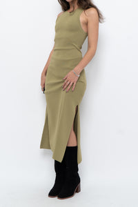 THE DROP x Chartreuse Knit Maxi Dress (S)