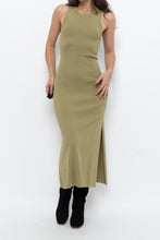 Load image into Gallery viewer, THE DROP x Chartreuse Knit Maxi Dress (S)