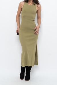 THE DROP x Chartreuse Knit Maxi Dress (S)