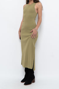THE DROP x Chartreuse Knit Maxi Dress (S)
