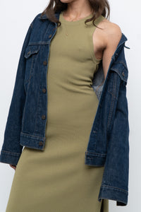 THE DROP x Chartreuse Knit Maxi Dress (S)
