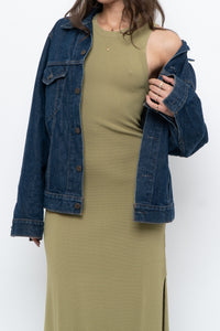 THE DROP x Chartreuse Knit Maxi Dress (S)