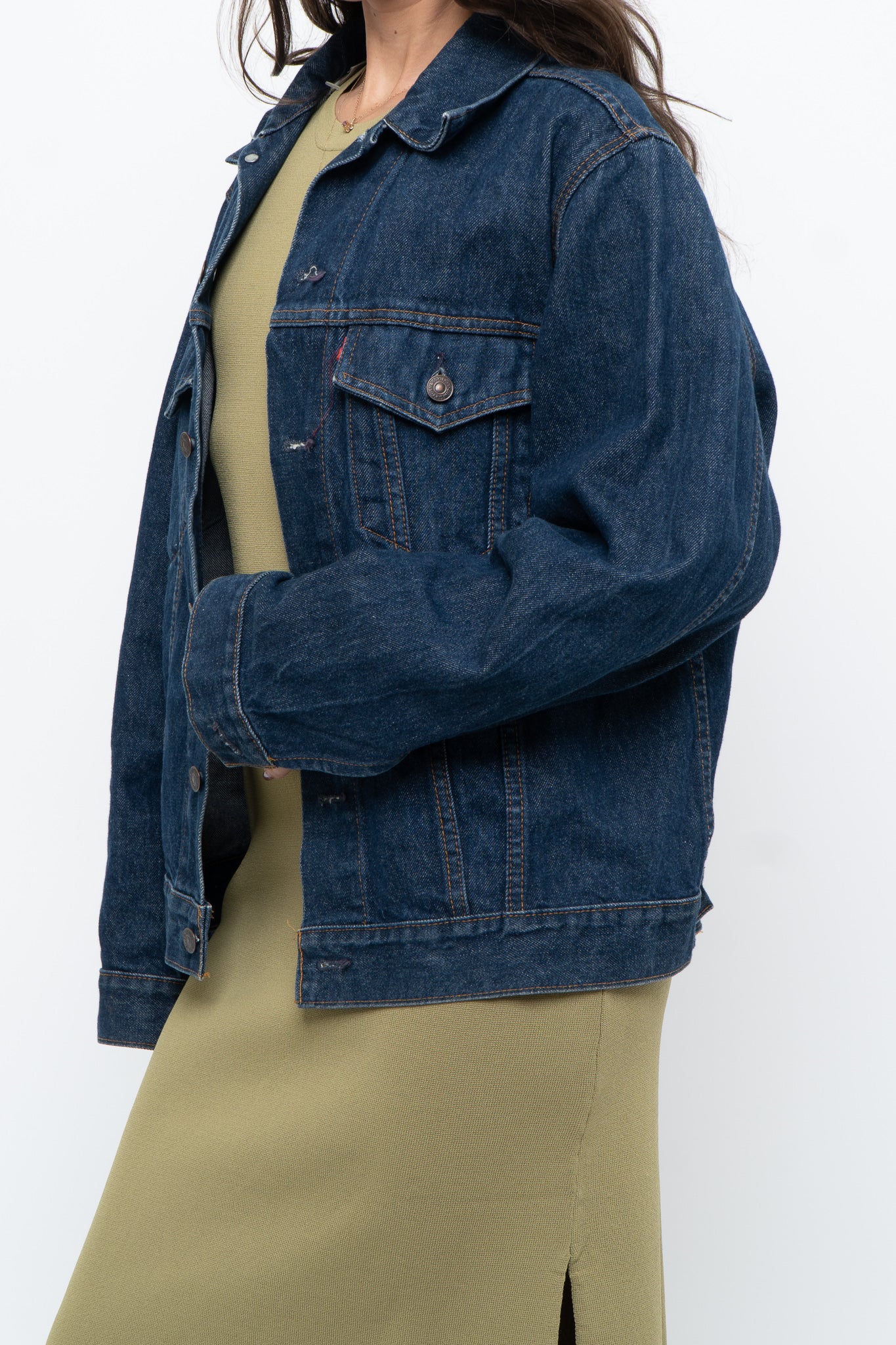 Vintage x Made in Canada x LEVI'S Darkwash Denim Jacket (XS-M)