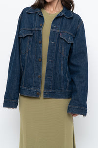 Vintage x Made in Canada x LEVI'S Darkwash Denim Jacket (XS-M)