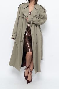Vintage x Made in Canada x Beige Cotton Belted Trench (XS-L)