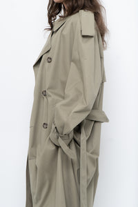 Vintage x Made in Canada x Beige Cotton Belted Trench (XS-L)
