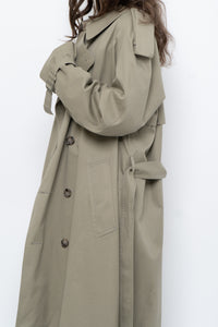 Vintage x Made in Canada x Beige Cotton Belted Trench (XS-L)