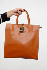 CROMIA x Made in Italy x Camel Structured Leather Purse