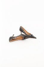 Load image into Gallery viewer, TONY BIANCO x Black Leather Bow Studded Heels (6.5-7W)
