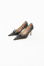 Load image into Gallery viewer, TONY BIANCO x Black Leather Bow Studded Heels (6.5-7W)