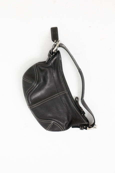 Vintage x COACH Black Butter Leather Small Purse