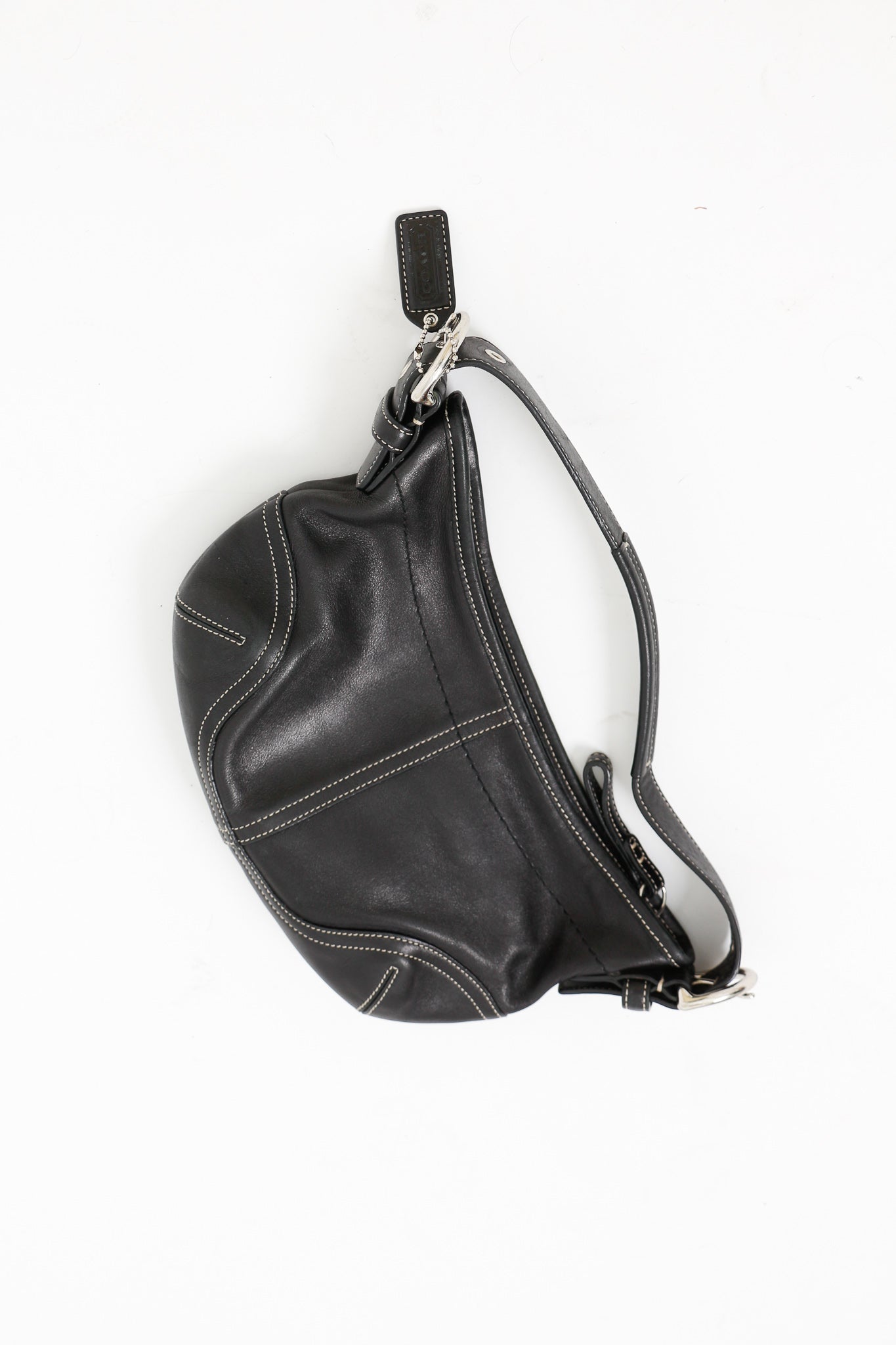 Vintage x COACH Black Butter Leather Small Purse