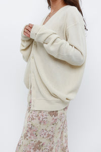 Vintage x LONDON FOG Cream Knit Oversized Cardigan (S-XL)