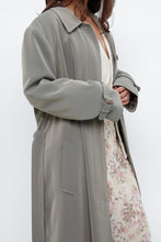 Load image into Gallery viewer, Vintage x Light Green Textured Tall Trench (S, M)
