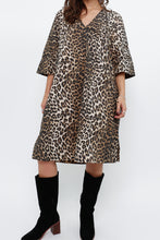 Load image into Gallery viewer, GANNI x Leopard Cotton Print Midi Dress (S, M)