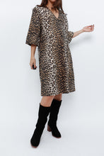 Load image into Gallery viewer, GANNI x Leopard Cotton Print Midi Dress (S, M)