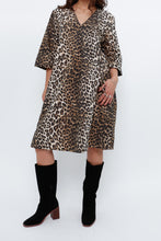 Load image into Gallery viewer, GANNI x Leopard Cotton Print Midi Dress (S, M)