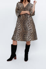 Load image into Gallery viewer, GANNI x Leopard Cotton Print Midi Dress (S, M)