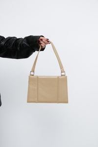 Vintage x Beige Panelled Leather Purse