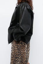 Load image into Gallery viewer, Vintage x DANIER LEATHER Black Shiny Stitched Leather Jacket (S-L)