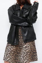 Load image into Gallery viewer, Vintage x DANIER LEATHER Black Shiny Stitched Leather Jacket (S-L)