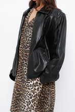 Load image into Gallery viewer, Vintage x DANIER LEATHER Black Shiny Stitched Leather Jacket (S-L)