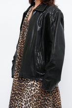 Load image into Gallery viewer, Vintage x DANIER LEATHER Black Shiny Stitched Leather Jacket (S-L)