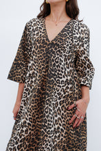 Load image into Gallery viewer, GANNI x Leopard Cotton Print Midi Dress (S, M)
