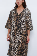 Load image into Gallery viewer, GANNI x Leopard Cotton Print Midi Dress (S, M)