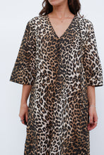 Load image into Gallery viewer, GANNI x Leopard Cotton Print Midi Dress (S, M)
