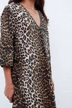 Load image into Gallery viewer, GANNI x Leopard Cotton Print Midi Dress (S, M)