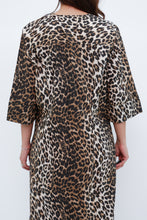 Load image into Gallery viewer, GANNI x Leopard Cotton Print Midi Dress (S, M)