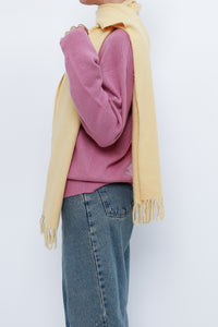 Vintage x Light Yellow Cashmere Scarf