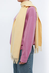 Vintage x Light Yellow Cashmere Scarf