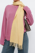 Load image into Gallery viewer, Vintage x Light Yellow Cashmere Scarf