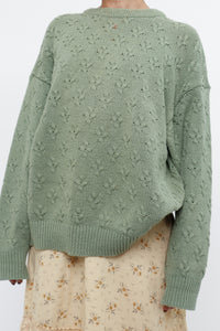 Vintage x Made in Canada x Green Cotton Oversized Sweater (XS-XL)
